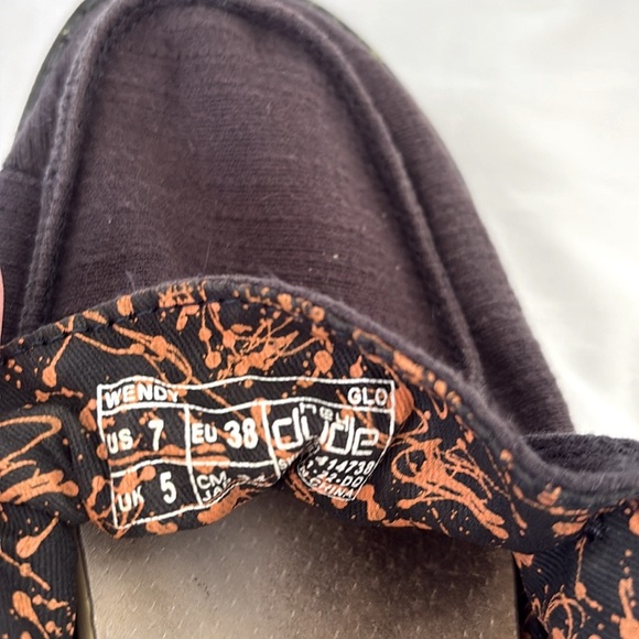 Hey Dudes Wendy Glo Black Comfort Shoes Slip On Shoe Low Top Graffiti Women’s 7 - Picture 8 of 8